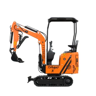 Typhon Tyrant X 1 Ton Mini Excavator with 13.5HP Briggs & Stratton Engine, Hydraulic Oil Cooler & Thumb Clip
