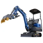 TYPHON TERROR XI STORM Mini Excavator – 1.1 Ton Trench Digger with Boom Swing, Hydraulic Thumb Clip, Bucket USA