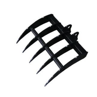 Mini Excavator Attachment Rake 22" Wide TYPHON Attachments For 2-3.5 ton Diggers For TERROR X2 PRO