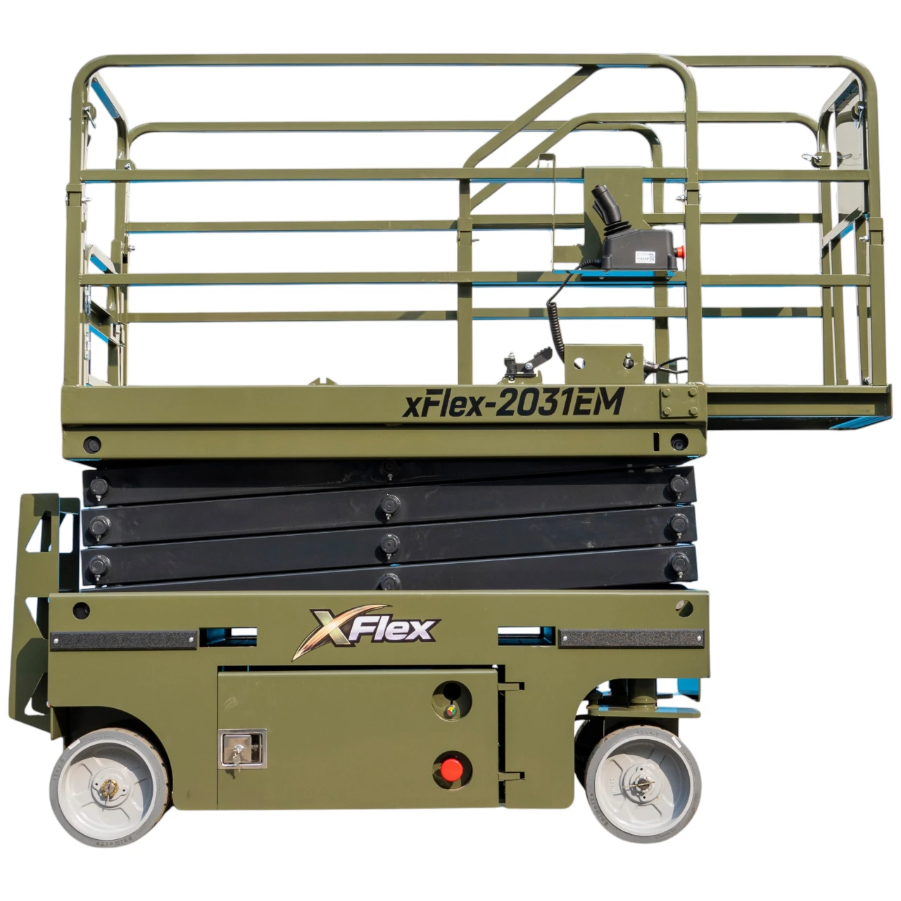 TYPHON xFLEX-2031EM 1.2 Ton Electric Mini Scissor Lift with 20ft Max Platform Height and 19.7" Platform Extend
