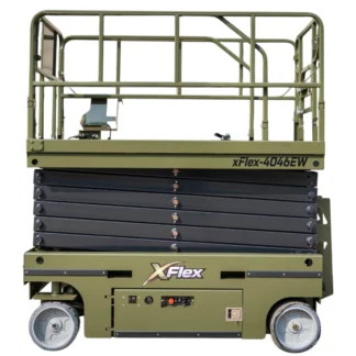TYPHON xFlex-4046EW Electric Wheel Scissor Lift 2.6 Ton operating weight and 40ft platform height with 705lbs Load Capacity