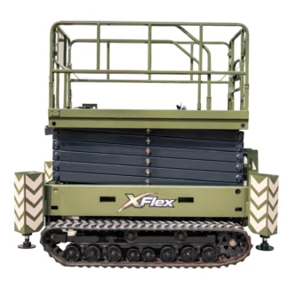TYPHON xFlex-4068ET Electric Rubber Track Scissor Lift 3.2 Ton with 5.4HP Hydraulic Pump Motor Drive and Hydraulic Lifting Cylinder, 40 ft Max Lifting Height