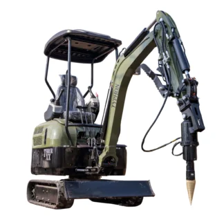 Mini Excavator Hydraulic Wood Splitter Drill Attachment 150mm TYPHON Compatible
