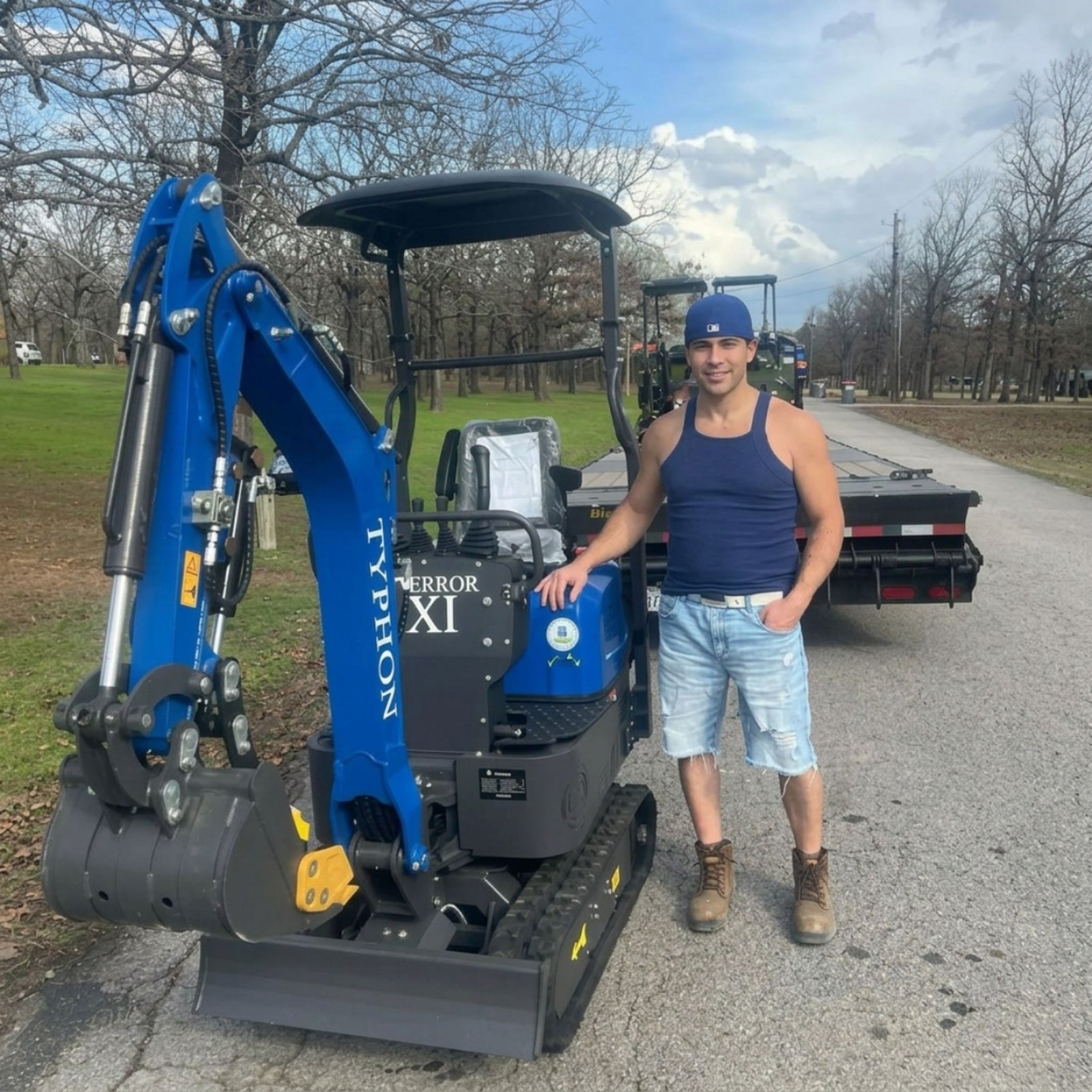 Mini excavator delivered to a customer jobsite