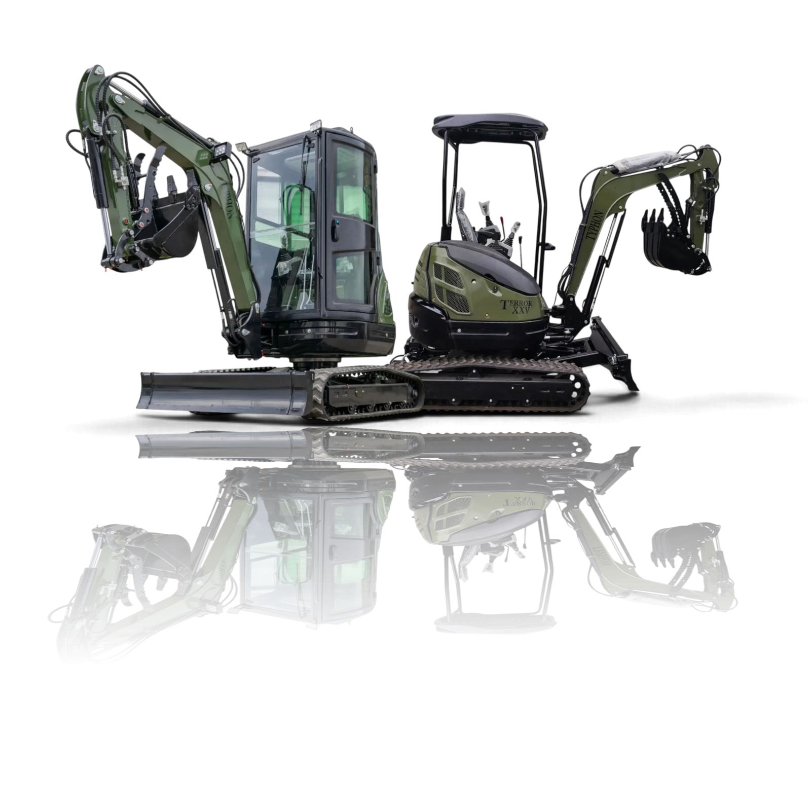 Mini excavator for construction and excavation work